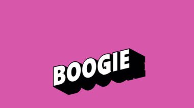 Renk Değiştiren Arkaplan ile Graffiti Biçiminde BOOGIE Metni