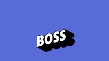 Renk Değiştiren Arkaplan ile Graffiti Biçiminde BOSS Metni