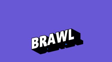 Renk Değiştiren Arkaplan ile Graffiti Biçiminde BRAWL Metni