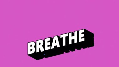 Renk Değiştiren Arkaplan ile Graffiti Biçiminde BREATHE Metni