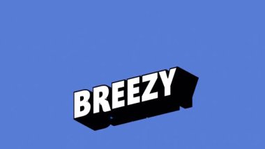 Renk Değiştiren Arkaplan ile Graffiti Biçiminde BREEZY Metni