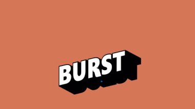 Renk Değiştiren Arkaplan ile Graffiti Biçiminde BURST Metni