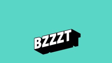 Renk Değiştiren Arkaplan ile Graffiti Biçiminde BZZZT Metni