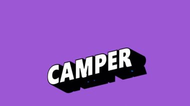 Renk Değiştiren Arkaplan ile Graffiti Biçiminde CAMPER Metni