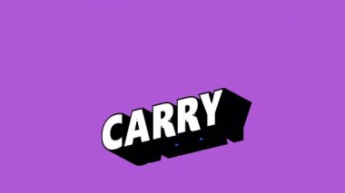 Renk Değiştiren Arkaplan ile Graffiti Biçiminde CARRY Metni