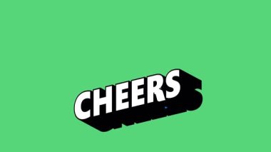 Renk Değiştiren Arkaplan ile Graffiti Biçiminde CHEERS Metni