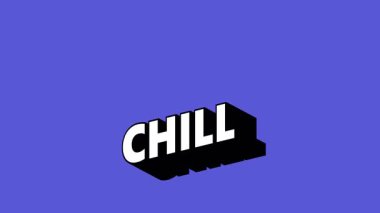 Renk Değiştiren Arkaplan ile Grafiti Biçiminde ChILL Metni