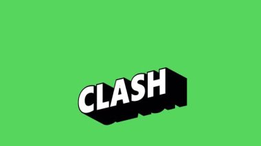 Renk Değiştiren Arkaplan ile Graffiti Biçimli CLASH Metni