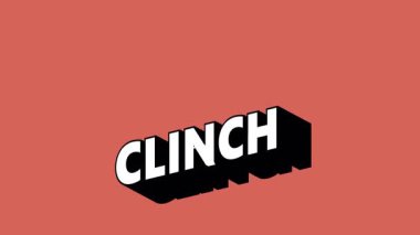 Renk Değiştiren Arkaplan ile Graffiti Biçiminde CLINCH Metni