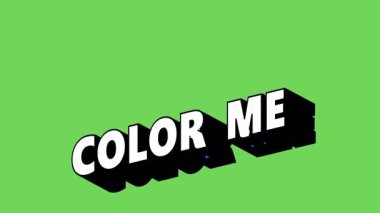 Renk Değiştiren Arkaplan ile Graffiti Biçiminde COLOR ME Metni