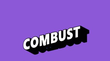 Renk Değiştiren Arkaplan ile Graffiti Biçiminde COMBust Metni