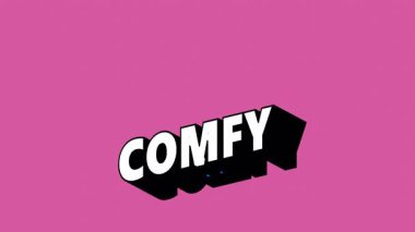 Renk Değiştiren Arkaplan ile Graffiti Biçiminde COMFY Metni