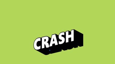 Renk Değiştiren Arkaplan ile Graffiti Biçimli CRASH Metni