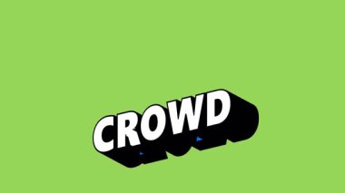 Renk Değiştiren Arkaplan ile Graffiti Biçiminde CROWD Metni