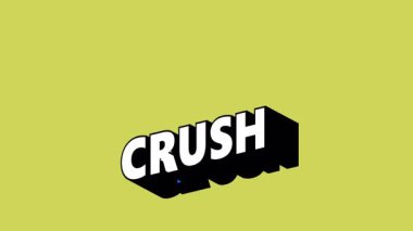 Renk Değiştiren Arkaplan ile Graffiti Biçimli CRUSH Metni