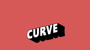 Renk Değiştiren Arkaplan ile Graffiti Biçiminde CURVE Metni
