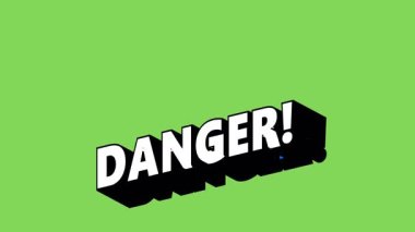 Tehlike var! Renk Değiştiren Arkaplan ile Graffiti Biçiminde Metin