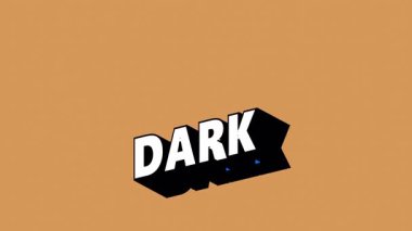 Renk Değiştiren Arkaplan ile Graffiti Biçiminde DARK Metni