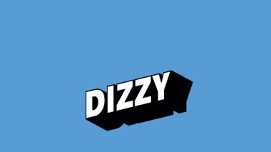 Renk Değiştiren Arkaplan ile Graffiti Biçiminde DIZZY Metni
