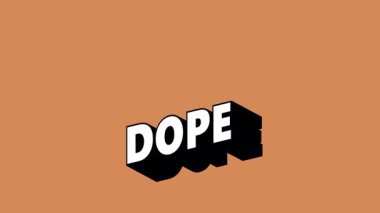 Graffiti Biçimli DOPE Metni Renk Değiştiren Arkaplan