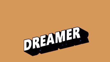 Renk Değiştiren Arkaplan ile Graffiti Biçiminde Rüya Metni