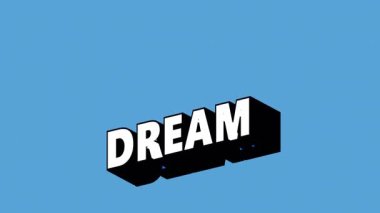 Renk Değiştiren Arkaplan ile Graffiti Biçiminde DREAM Metni