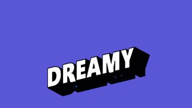 Renk Değiştiren Arkaplan ile Graffiti Biçimli DREAMY Metni