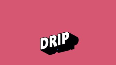 Renk Değiştiren Arkaplan ile Graffiti Biçiminde DRIP Metni