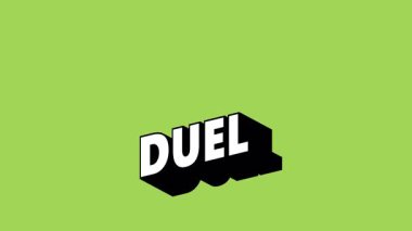 Graffiti Biçimli DUEL Metni Renk Değiştiren Arkaplan