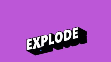 Renk Değiştiren Arkaplan ile Graffiti Biçiminde ExPLODE Metni