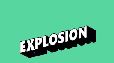 Renk Değiştiren Arkaplan ile Graffiti Biçiminde ExPLOSION Metni