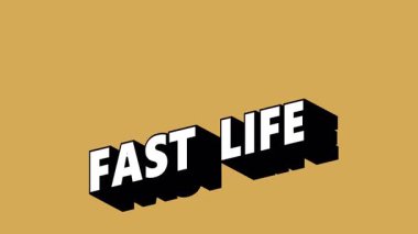 Renk Değiştiren Arkaplan ile Grafiti Biçiminde Hızlı Yaşam Metni