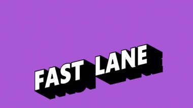 Renk Değiştiren Arkaplan ile Grafiti Biçiminde FAST LANE Metni