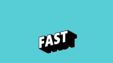 Renk Değiştiren Arkaplan ile Graffiti Biçimli FAST Metni