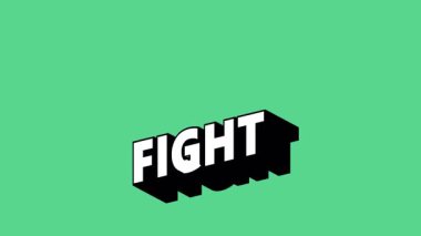 Renk Değiştiren Arkaplan ile Grafiti Biçiminde Dövüş Metni