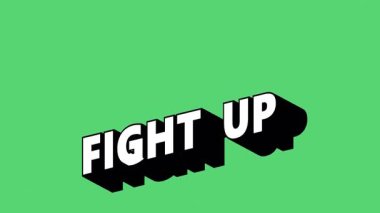 Renk Değiştiren Arkaplan ile Graffiti Biçiminde Dövüş Metni