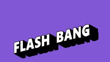 Renk Değiştiren Arkaplan ile Graffiti Biçiminde FLASH BANG Metni