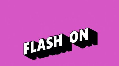 Renk Değiştiren Arkaplan ile Graffiti Biçiminde FLASH ON Metni