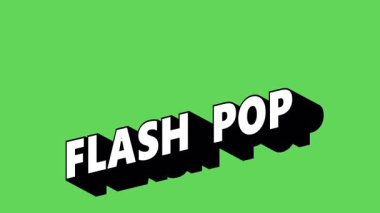 Renk Değiştiren Arkaplan ile Graffiti Biçiminde FLASH POP Metni