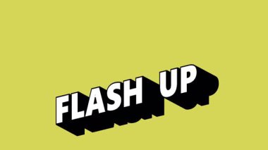 Renk Değiştiren Arkaplan ile Graffiti Biçiminde FLASH UP Metni