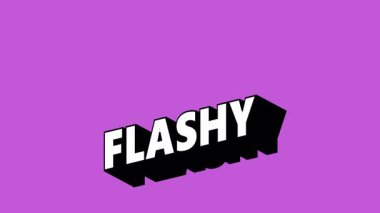 Renk Değiştiren Arkaplan ile Graffiti Biçiminde FLASHY Metni