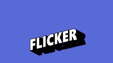 Renk Değiştiren Arkaplan ile Graffiti Biçiminde FLICKER Metni