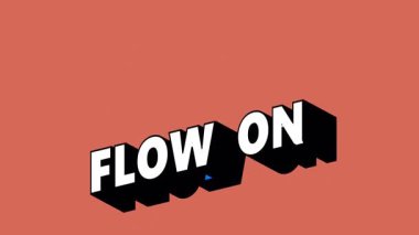 Renk Değiştiren Arkaplan ile Graffiti Biçiminde FLOW ON Metni