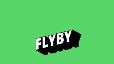 Renk Değiştiren Arkaplan ile Graffiti Biçiminde FLYBY Metni