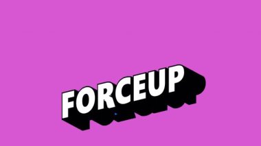 Renk Değiştiren Arkaplan ile Graffiti Biçiminde ForCEUP Metni