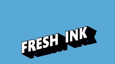 Renk Değiştiren Arkaplan ile Grafiti Biçimli FRESH INK Metni