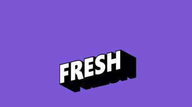 Renk Değiştiren Arkaplan ile Graffiti Biçiminde FRESH Metni