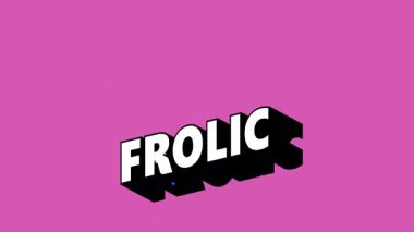 Renk Değiştiren Arkaplan ile Graffiti Biçiminde FROLIC Metni