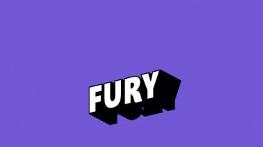 Renk Değiştiren Arkaplan ile Graffiti Biçiminde FURY Metni