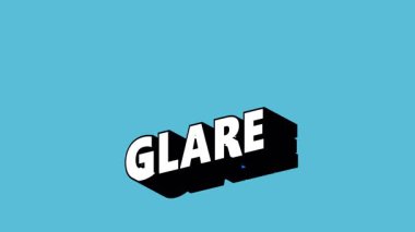 Renk Değiştiren Arkaplan ile Graffiti Biçiminde GLARE Metni